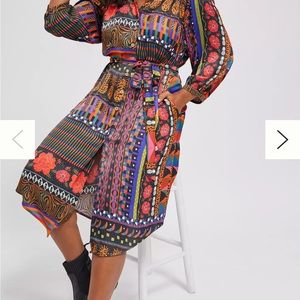 Farm Rio Anthropologie Ciela Midi Shirtdress